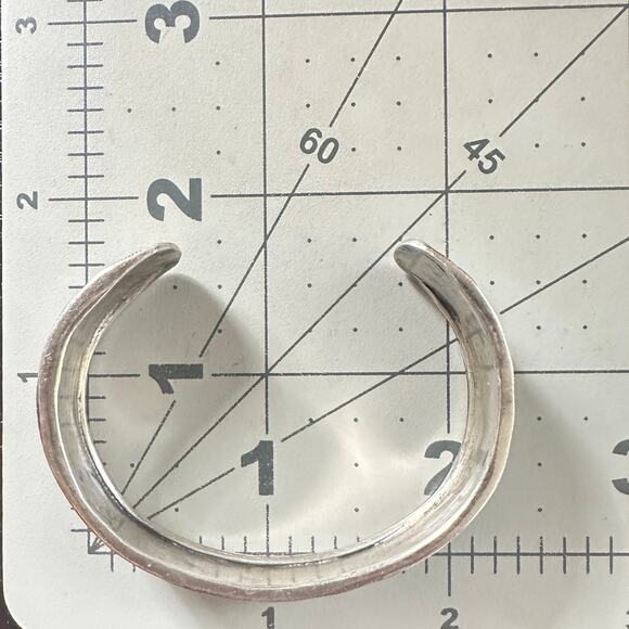 Navajo Native vintage sterling silver turquoise chip inlay cuff bracelet 28.54 - Picture 9 of 10